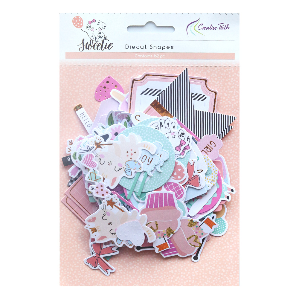 Embellishments For Scrapbooking - Creative Path 162pcs Sweetie Kiddo Paper
