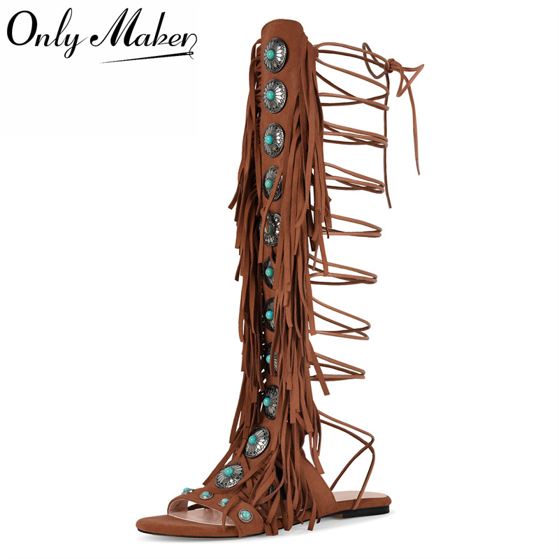 Tassel Fringe Trim - Onlymaker Women Open Toe Tassels Jewel