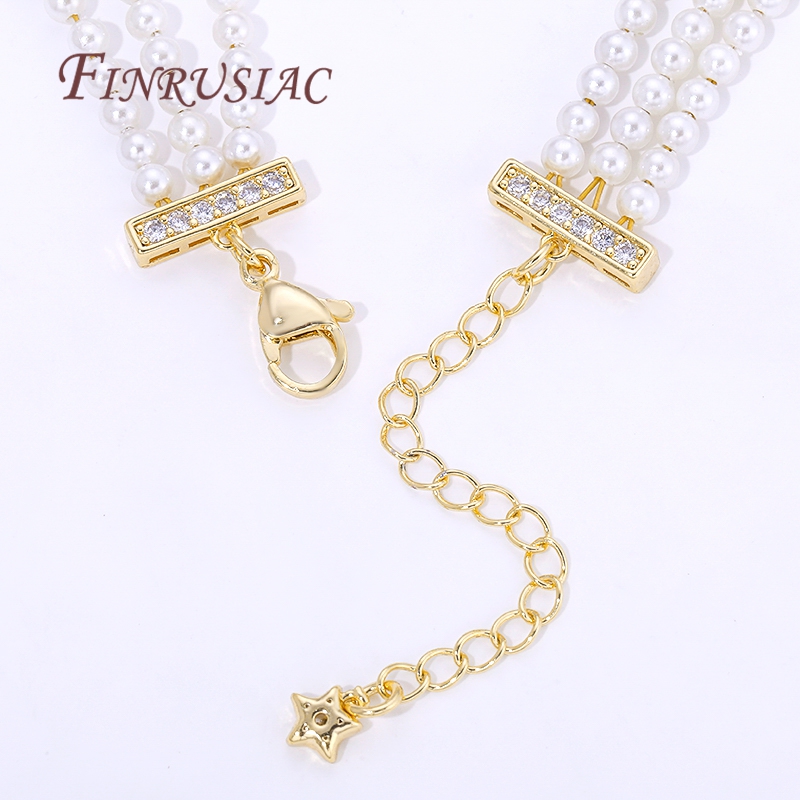 18K Gold Plated 3-row Pearl Ne - огляд і ціна Pearl Trim Chain
