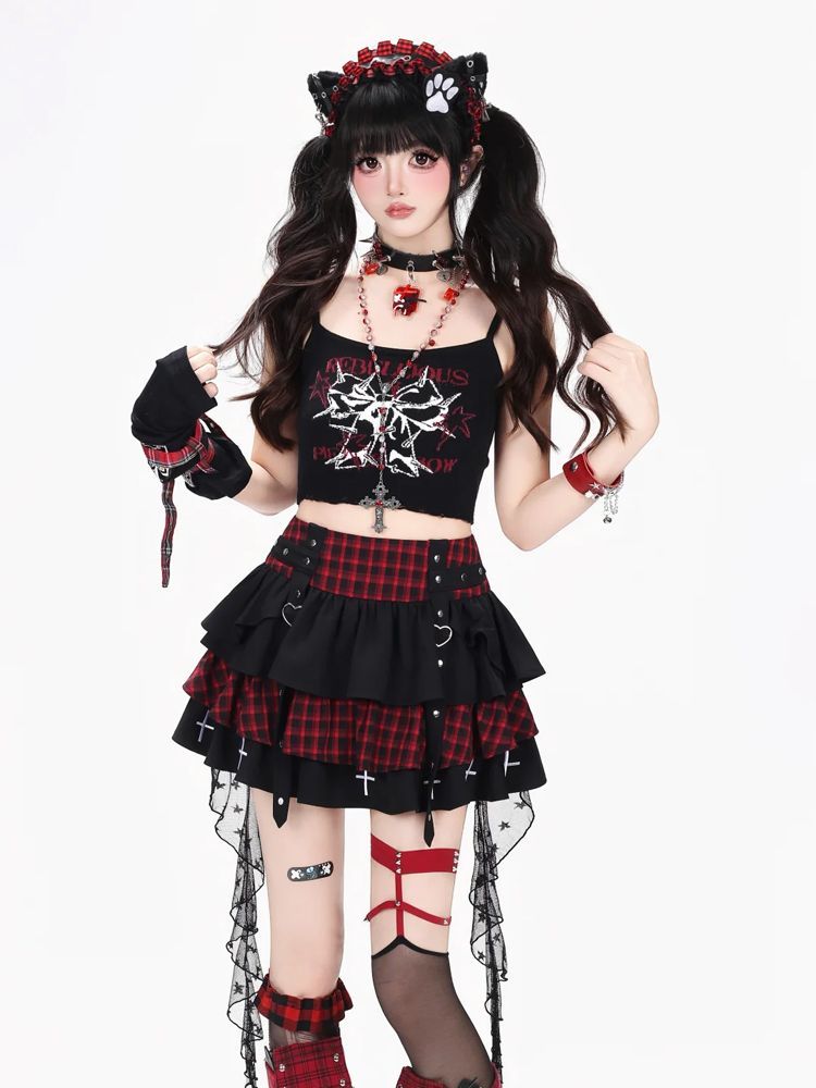 Y2K Punk Gothic Kawaii 3PCS Se - огляд і ціна Elastic Lace Trim