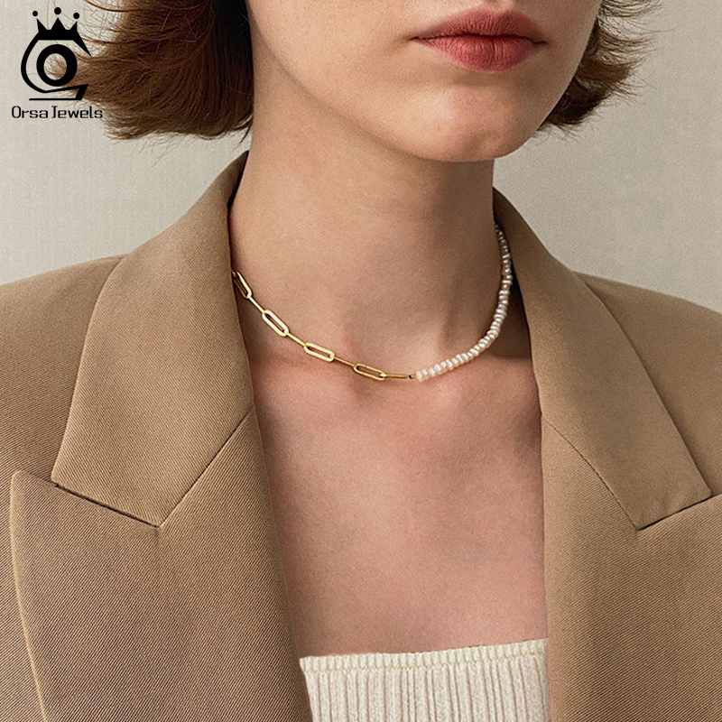 ORSA JEWELS Half Pearl Chain C - огляд і ціна Pearl Trim Chain