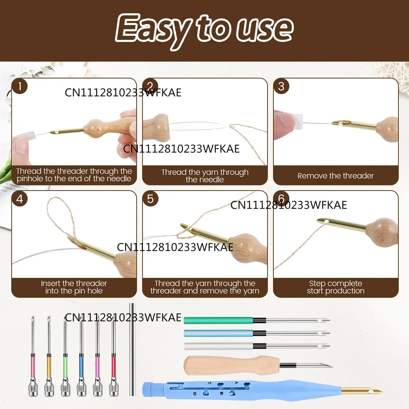 17Pcs Punch Needle Embroidery  - огляд і ціна Embroidery Craft