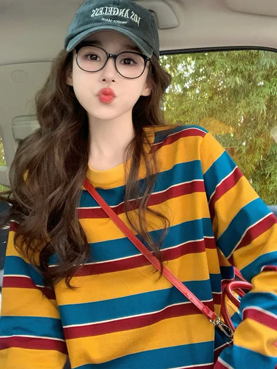 Women Color Block Striped Long - огляд і ціна Embellish Knit