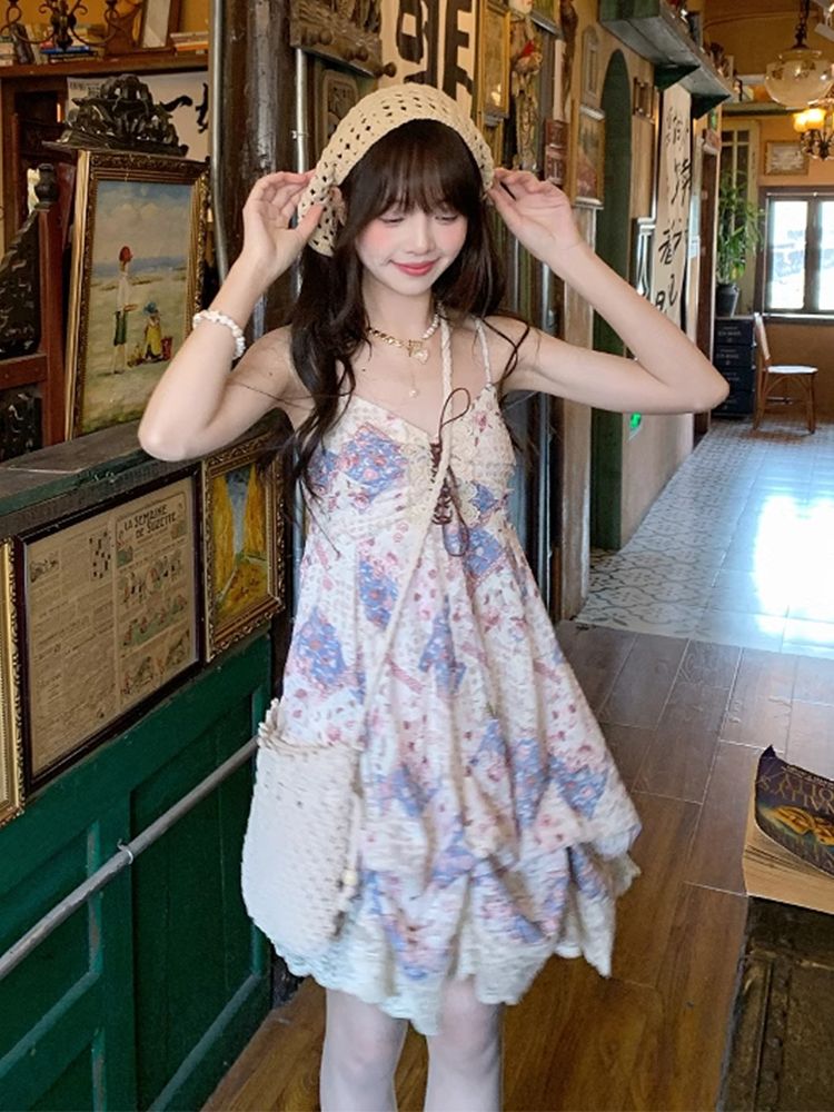 Summer Vintage Cami Dress Set  - огляд і ціна Elastic Lace Trim