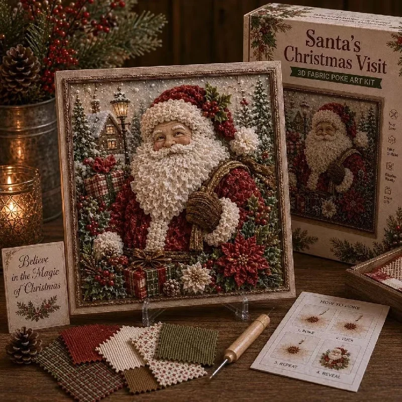 Vintage Christmas Fabric Poke  - огляд і ціна Embroidery Craft