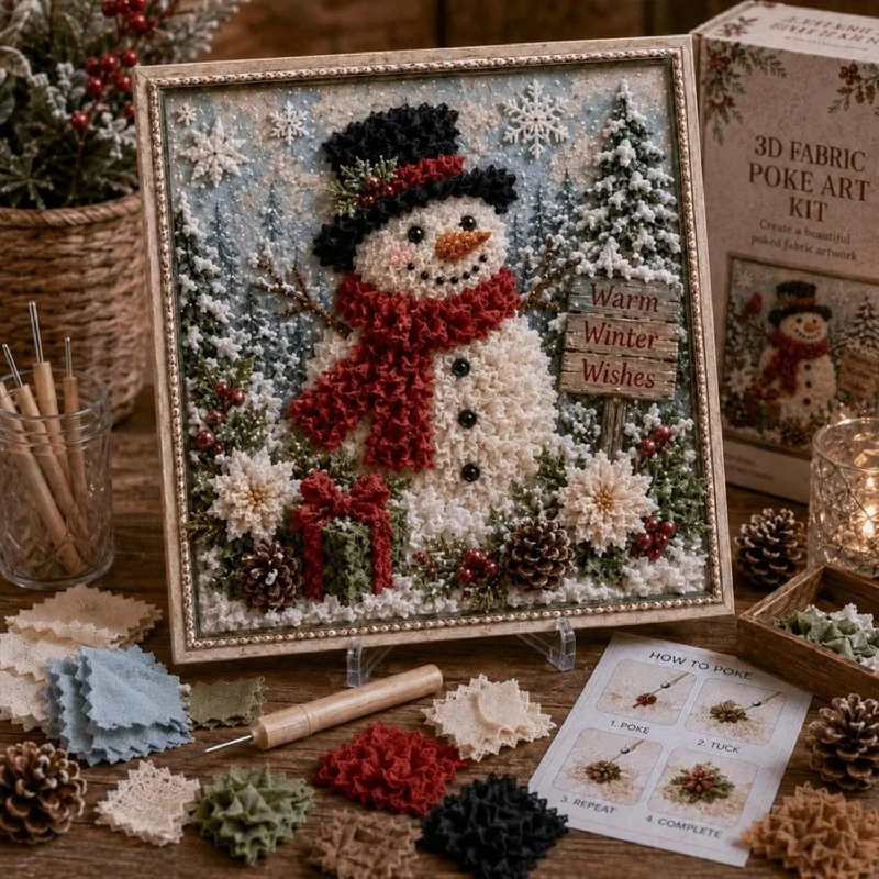 Vintage Christmas Fabric Poke  - огляд і ціна Embroidery Craft
