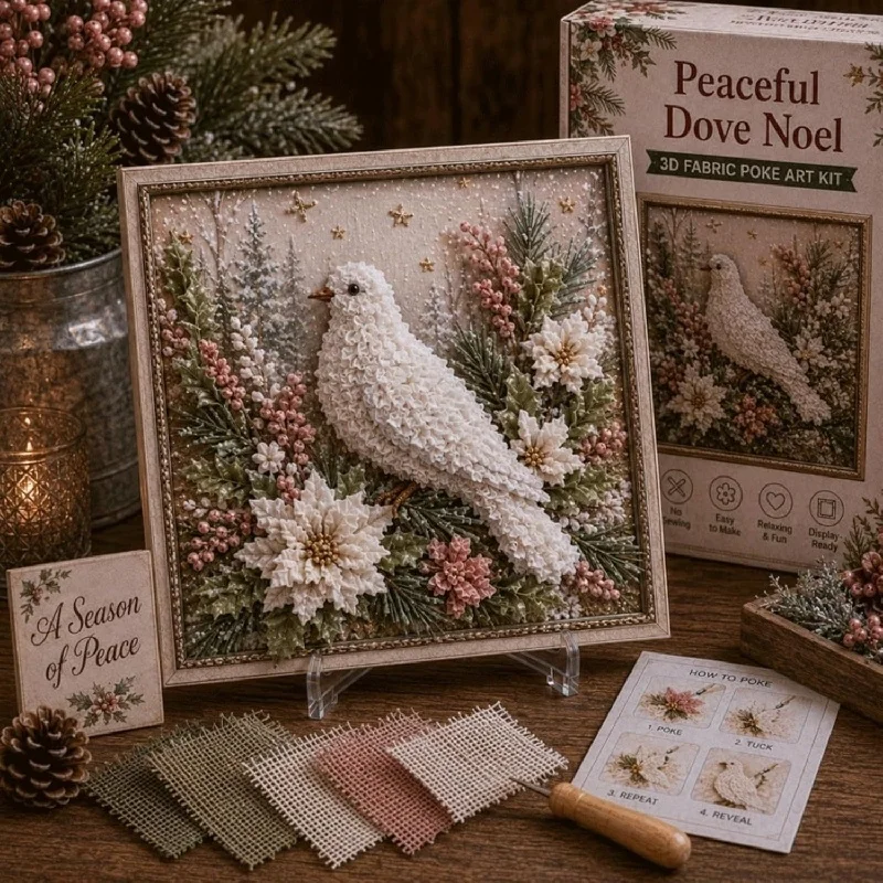 Vintage Christmas Fabric Poke  - огляд і ціна Embroidery Craft