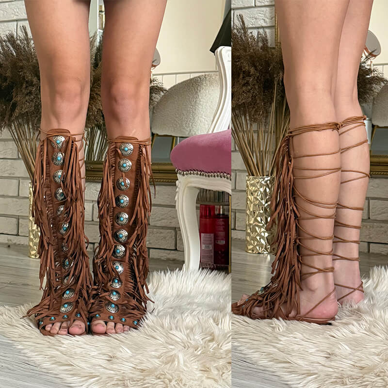 Onlymaker Women Open Toe Tasse - огляд і ціна Tassel Fringe Trim